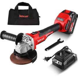 Cordless Angle Grinder, 20V Power Grinder with 4.0 Ah Battery for Makita, 9500 RPM Brushless Grinder Tool with 3 Speeds for Cutting, Griding, Polishing, 4 1/2 Inch