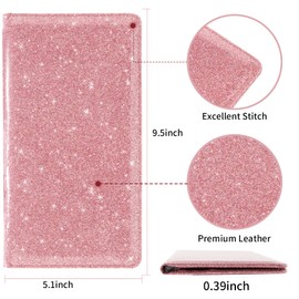 Dalueery.H Car Registration and Insurance Holder Registration and Insurance Card Holder Car Essentials for Women Car Insurance and Registration Card Holder Men Pink Car Essentials (Bling Pink)