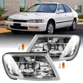 USR 94-97 Accord Corner Light – JDM CLEAR Corner Lamps (Left + Right) Pair - Compatible with 1994-1997 Honda Accord 2 Door Coupe and 4 Door Sedan All Models 5th Generation (EURO CLEAR CORNER LIGHTS)