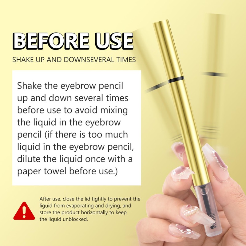 Microblading Eyebrow Pen - 2-in-1 Dual-Ended Waterproof Eye Brow Pen