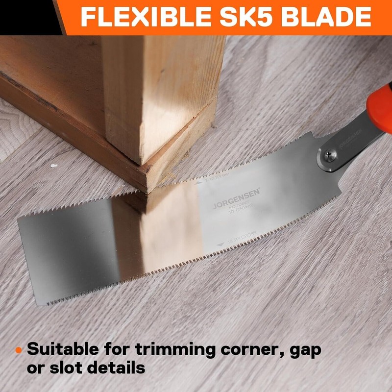 JORGENSEN Japanese Pull Saw 10''Double Edge Hand Saw 7-12 &