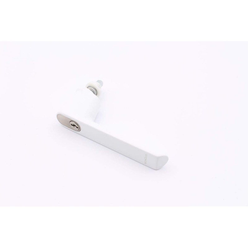 Schüco Lockable RC window handle, aluminium RAL 9016, white, 247036/247044
