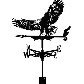 Stainless Steel Weathervane, Retro Farm Scene Design, Outdoor Garden Decoration, Durable Wind Vane for Professional Measurements (Bond Eagle #55)