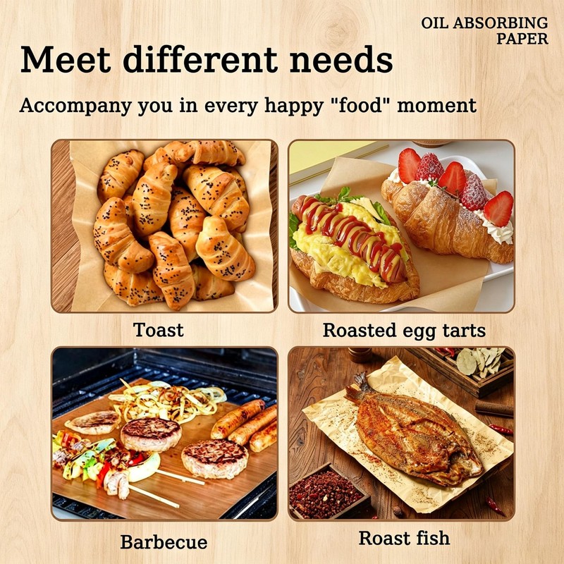 200 Pcs Parchment Paper Baking Sheets with 1 Small Pastry