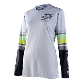 Troy Lee Designs GP Warped Jersey - Motocross Dirt Bike ATV Enduro Dual Sport Racing Off Road Long Sleeve Riding Gear - Adult Womens Girls (White, XL)
