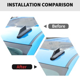 RT-TCZ Roof Antenna Cover Trim Decoration Exterior Accessories for Chevy Silverado/Suburban/Tahoe 2019-2024,for GMC Yukon/Sierra 2019-2024,Black Carbon Fiber