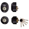 LIXIL (rikusiru) TOSTEM Door Lock Set (yu-sin W Cylinder) Black