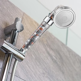 Patelai Replacement Anion Mineral Shower Head Bead Refills Purifying Water Mineral Bead Filtration Stone Ball for Filtered Shower Head, Diameter 7-8 mm(280.0 Grams,Orange, Gray, White, Black)