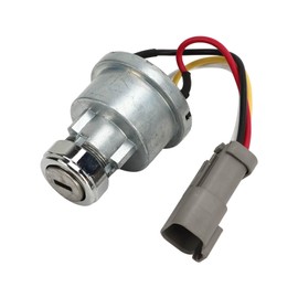 Ignition Switch with 2 Keys,Starter Ignition Switch Ignition Key Switch High Sensitivity Aluminium Alloy 110‑7887 for Caterpillar 906H 906H2 906K 906M