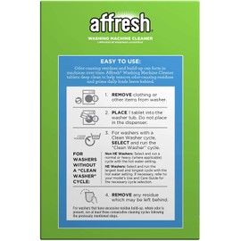 Affresh W10549846 Washing Machine Cleaner | Cleans Front Top Load Washers, Including HE, 5 Tablets