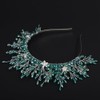 BERYUAN Crystal Rhinestone Beads Headband Elegant Rhinestone Wedding Hair Crown