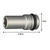 TONE HP4NV-13L Long Socket for Impacts, 0.5 inch (12.7 mm)