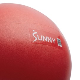 Sunny Health & Fitness Premium Pilates Ball 9” | Anti-Burst Exercise Ball for Core Strength, Yoga, Pilates, Barre, Physical Therapy, Balance, Flexibility | Non-Slip & Odorless - SF-EB01-RD