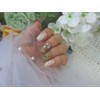 Handmade nail tip - My teddy bear - Short square