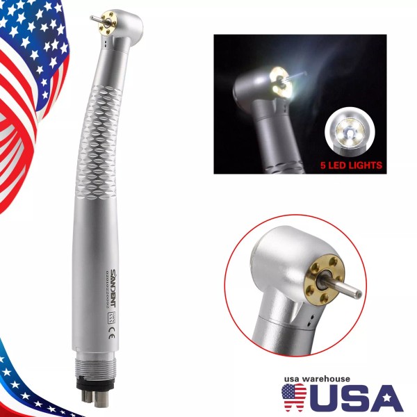 Sandent NSK Style Dental LED E-generator High Speed Handpiece 5*Bulb