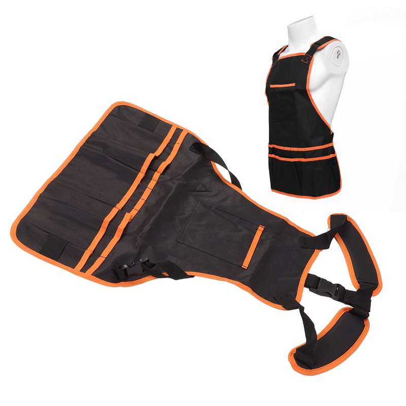 Work Apron Oxford Canvas Heavy Duty Waterproof Adjustable Multi Pockets