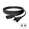 J-ZMQER 8ft 2-Prong Square AC Power Cord Cable Lead Compatible