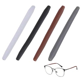 ALIAST 4-Pack Glasses Ear Cushions with 4 Colours | Hypoallergenic Knitted Cotton Anti-Slip Pads | Non-Slip Temple Grips for Glasses/Sunglasses, Stop Slipping Behind Ears & Nose Bridge