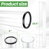 Patio Heater Glass Tube Replacement,49.5" Tall 4" Diameter with Silicone