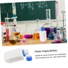 Ciieeo 5pcs Wide Mouth Square Plastic Reagent Bottles with Leak