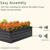 DIIYIV 2PCS 12x2x1FT Galvanized Raised Garden Bed Kit,Vegetable Boxes-Rectangle Metal