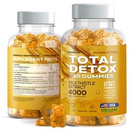 Total Detox - Liver Health & Repair Supplement – 4000MG Milk Thistle, Apple Cider Vinegar & Ginger – Vegan & USA-Made