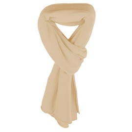Love Cashmere Women's Ultrafine 100% Cashmere Scarf Wrap - Blonde Camel - made in Scotland