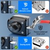 Ranbo Frameless Glass Door Floor Lock, Clamp-On No-Drill, 304 Stainless