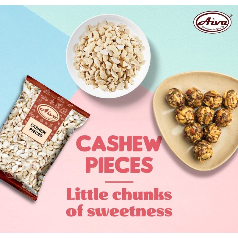 AIVA - Cashew Pieces Raw Premium Grade, 10 lb Bulk,