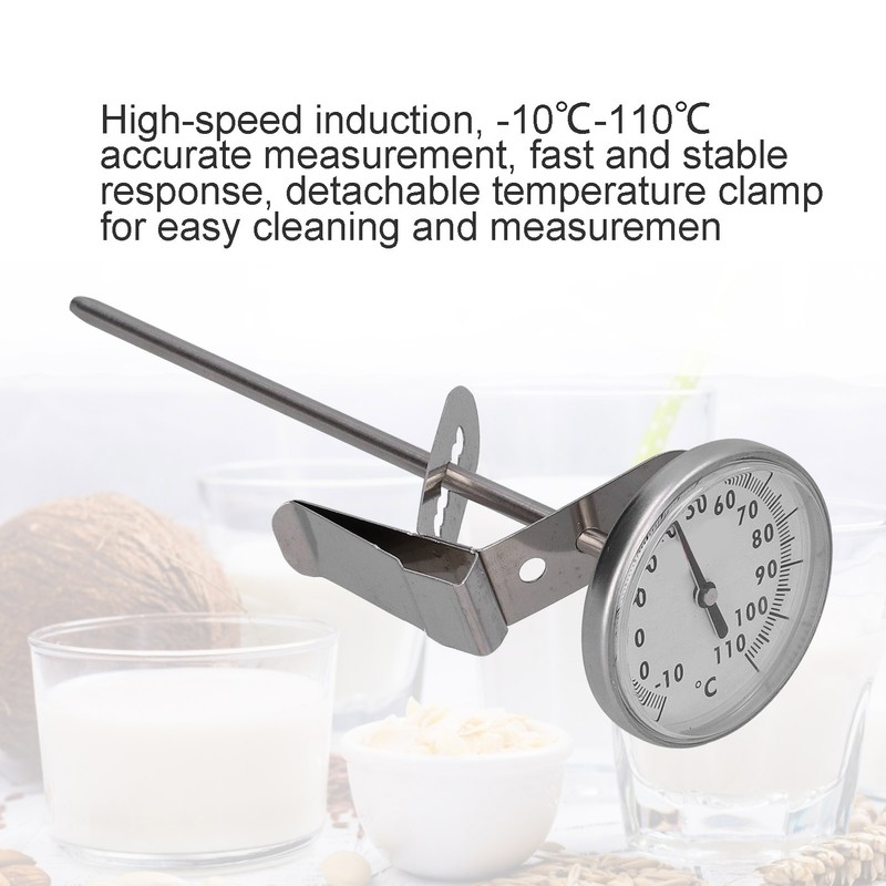 Coffee Thermometer Stainless Steel Food Making Milk Thermometer for Kitchen