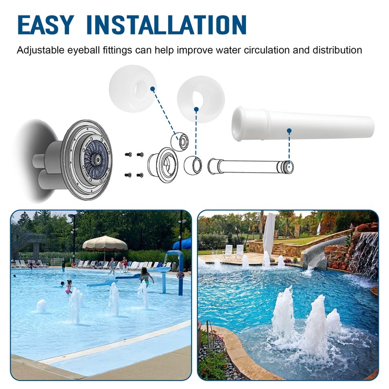 590135 Eyeball Assembly Kit,Pool Bubbler Nozzle Compatible with Pentair, Enhances