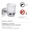 Gedy Olimpo Toilet Roll Holder, Stainless Steel, Chrome, 6.7 x