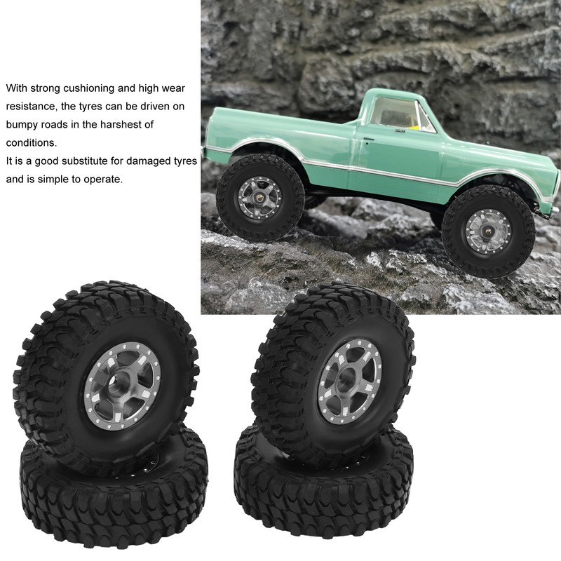 RC Car Rubber Tires Metal Tyre Wheel Full Series Universal