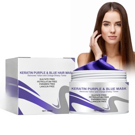 Hair Mask for Dry and Bleached Hair, Purple Mask, Bleached or Highlighted Hair, Purple Mask with Anti-Yellow Tint Effect, Neutralises Yellow Tint 100 ml Conditioner (4)