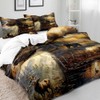 LUVIVIHOME 3PCS Black Bear Moose Elk Deer Duvet Cover Full