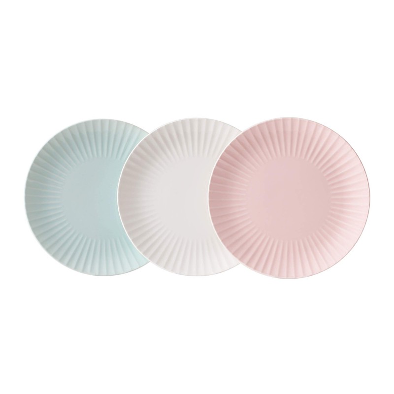 ZEN Pleats Porcelain Dinner Plates 11 Inch Set of 6