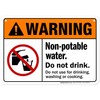 Warning Non Potable Water Do Not Drink Do Not Use