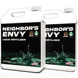 PetraMax Neighbor’s Envy Grass Fertilizer for Lawn & Garden, 64 Ounce Covers up to 8,000 sq.ft. 7-in-1 Liquid Lawn Fertilizer Concentrate for Deep Green Turf - Includes Nitrogen/Iron/Humic/Sea Kelp