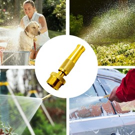 Khanjan Brass & Copper Heavy Duty Adjustable High Pressure Water Jet Spray Nozzle Gun - Ultimate Cleaning Power for Cars, Bikes, Pets, and Gardens (1/2" Male BSP Threaded)