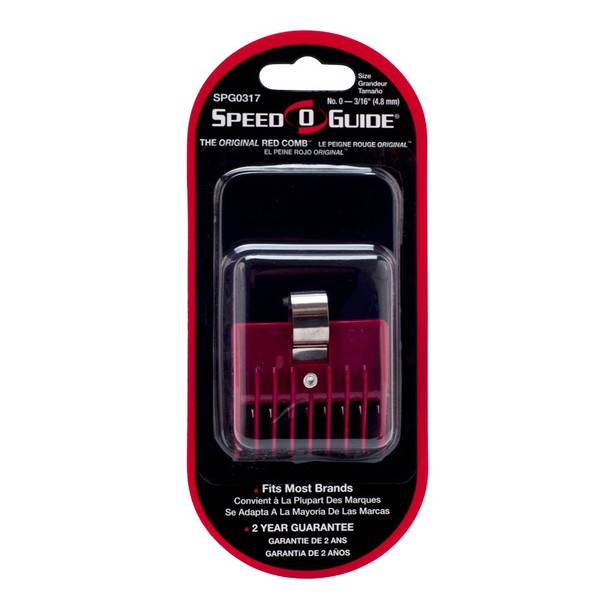 Universal Clipper Speed O Guide Red Comb Attachment 3/16" No #0 Barber Salon