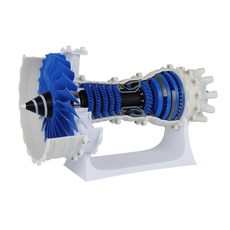 BambooSegD Jet Engine Model Components Kit 006 for Bambu Lab