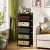 VASICAR Storage Unit with 5 Drawers, Fabric Nightstand, Clothes Organizer,