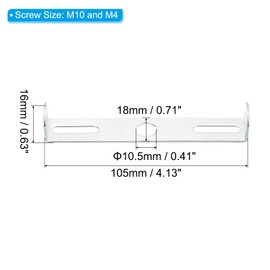 PATIKIL 105mm Ceiling Light Plate Kit, 1 Set Light Fixture Mounting Bracket Plate Steel Crossbar for Home Office Chandelier Lamp