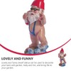 Garneck Funny Garden Resin Gnome Ornament Garden Gnome Figurine Cartoon