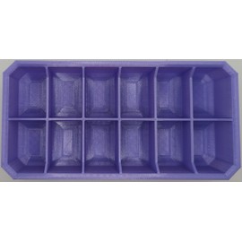 Slim Low Profile Bins/Organizers/Dividers/Small Parts Tray for Milwaukee Packout (PURPLE, 12 COMPARTMENT RECTANGLE BIN)
