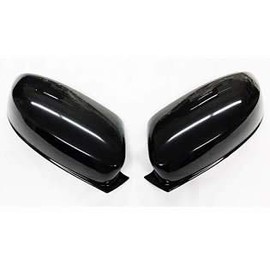 Ghxsport Ultra Finish Glossy-Black Series 2pcs Top Half Mirror Covers For 2011-2018 Chrysler 300/300C / 2011-2018 Dodge Charger w/o signal cutout