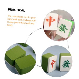 LALAFINA 16pcs Mahjong Makeup Powder Puff Travel-friendly Cosmetic Blending Sponge for Loose Powder Liquid Foundation More Gentle Delicate Design for Application