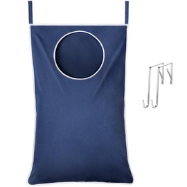 Lifewit Cesto de Ropa Sucia para Colgar, Bolsa de Lavandería para Montar en la Pared, Bote para Ropa Sucia Plegable, Bolsa de Cesto de Ropa Sucia para Colgar Sobre la Puerta, Azul oscuro