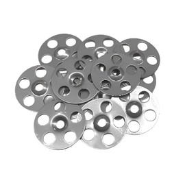 TERF® 36mm Metal Insulation Fixing Discs 36mm (1.41 inch) Stainless Steel Metal Insulation Discs Plasterboard Washer for Wall Ceiling Fixings - Pack of 50