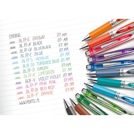 Pentel BL77 Energel XM Trigger 0.7 mm Pack of 4 (Pink, Dark Blue, Turquoise, Light Green)